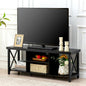 GAZHOME TV Stand for TV up to 55 Inches, TV Cabinet with Open Storage, TV Console Unit with Shelving for Living Room, Entertainment Room, Black