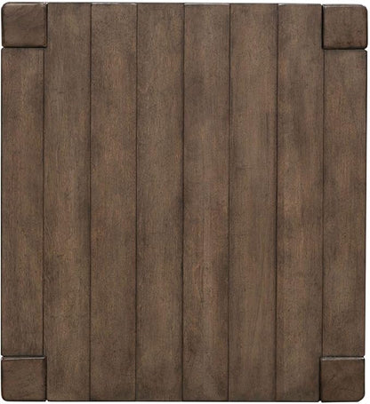 Liberty Furniture Broadmore Living Room Square Chairside Table - Cobblestone Brown