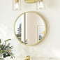 TokeShimi 16 in Round Gold Mirror Framed, 16 x 16 Shatterproof Circle Bathroom Vanity Mirror Wall Mounted Aluminum Wall Mirrored Farmhouse for Entryway, Bedroom, Restroom, Vanity, Living Room
