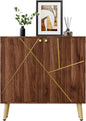 Storage Cabinet, Free Standing Buffet Cabinet, Morden Sideboard and Buffet Storage, Wood Accent Cabinet for Living Room, Hallway, Entryway (1, Brown)