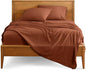 Bare Home Full Sheet Set - Luxury 1800 Ultra-Soft Microfiber Full Bed Sheets - Double Brushed - Deep Pockets - Easy Fit - 4 Piece Set - Bedding Sheets & Pillowcases (Full, Terracotta)