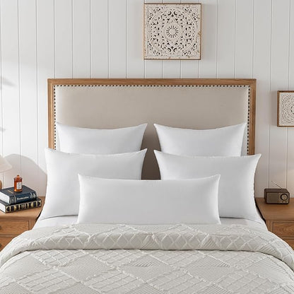 Euro Pillow Inserts 30x30 inchs - Feather and Down Fill - Cotton Fabric - Set of 2 Throw Pillow Insert