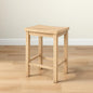 Grain & Grove Smith Collection Solid Wood Counter Height Bar Stool, 24-Inch Saddle Seat Backless Stool, Ideal for Kitchen Island, Dining, or Home Bar Seating, Blonde
