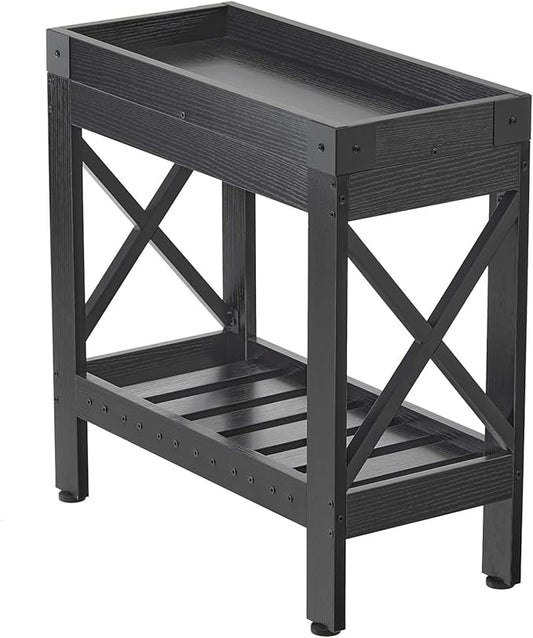 Narrow Side Table, End Table,Sofa Side Table, End Table Nightstand for Bedroom, Living Room, Small Spaces