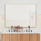 36x48 Inch Gold Bathroom Mirror, Copper-Free Aluminum Alloy Frame Vanity Mirror, Rectangle Wall Mounted Modern Mirror for Bedroom/Living Room/Porch Horizontal or Vertical