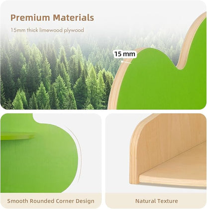 OOOK Tree Bookshelf for Kids Reading Nook, Corner Bookcase Toy Storage for Playroom, Classroom, Playroom, Nursery