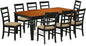 East West Furniture LGPF9-BCH-C 9 Piece Dining Table Set Includes a Rectangle Dining Room Table with Butterfly Leaf and 8 Linen Fabric Upholstered Chairs, 42x84 Inch, Black & Cherry