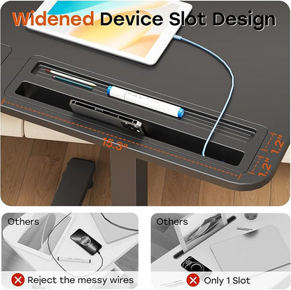 Mobile Small Standing Desk with Drawer, 23.6"x19.7" Rolling Laptop Cart on Wheels, Height Adjustable Sit Stand Computer Workstation with Storage for Compact Space, Black