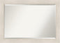 Amanti Art White Bathroom Mirror for Over Sink, 29x41 Hardwood White Wash Rectangle Vanity Mirror, Large Rustic Farmhouse Wood Frame, Hangs Horizonally and Vertically, Bathroom Wall Decor, Beveled