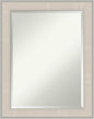 Amanti Art White Bathroom Mirror for Over Sink, 29x23 Cottage White Silver Rectangle Vanity Mirror, Medium Coastal Wood Frame, Hangs Horizonally and Vertically, Bathroom Wall Decor, Beveled Edge