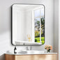 30" x 36"Bathroom Mirror, Matte Black Wall Mirror with Metal Frame, Decorative Rectangular Vanity Mirror for Bedroom Bathroom Living Room Entryway (Horizontal/Vertical)