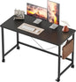 Rolling Computer Desk with Wheels, Gaming Desk for Small Spaces, Modern Simple Style Table for Home Office, Study Writing Table (Caster, Black, 40 inch)