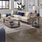 Liberty Furniture Harlow Living Room Opt 3 Piece Set - Oval Cocktail Table, 2 End Tables - Sandstone & Satin Nickel
