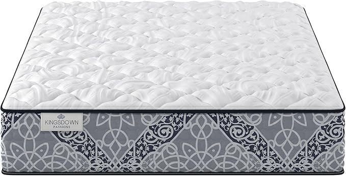 Kingsdown Firm Hybrid Mattress California King Cooling Gel Memory Foam Layer Multi-Layered Motion Isolation Cool Sleep Quilted Top Luxury Mattresses, 13.5-Inch Passions Merridale