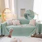 STACYPIK 100% Waterproof Sea Green Sofa Covers, Couch Cover for Sectional, Anti-Cat Scratch Furniture Protector, Washable Jacquard Sofa Cover for Dogs, Kids, Wear Resistant Sofa Slipcover-71X71IN