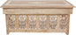 Lightnpro Handmade Wooden Coffee Table - Rectangular Foldable Table with Storage,Intricate Carving, Modern & Contemporary Home Décor, Compact Living Room Furniture – 40 Inch White Wash Finish