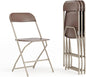 Flash Furniture Hercules Series Plastic Folding Chair - Brown - 4 Pack 650LB Weight Capacity Comfortable Event Chair-Lightweight Folding Chair
