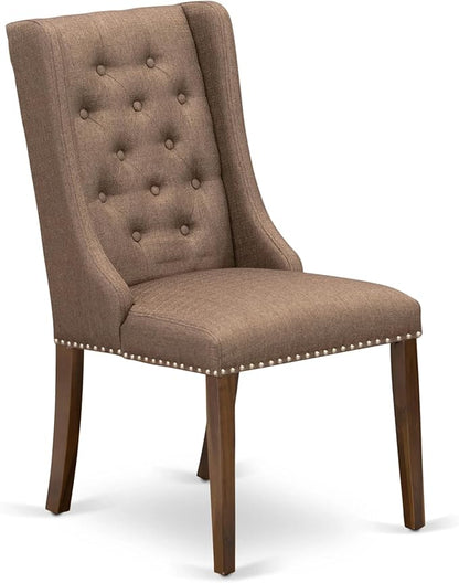 X12FO-008-18 - 13 Pieces Mid Century Dining Set includes an Extendable Rectangle Kitchen Table and 12 Dining Chairs, 39x120 Inch, Antique Walnut