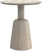 SIMPLIHOME Finchley Solid Mango Wood 18 inch Wide Round Contemporary Side Table in White Wash, Fully Assembled for The Living Room and Bedroom
