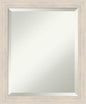 Amanti Art White Bathroom Mirror for Over Sink, 23x19 Hardwood White Wash Narrow Rectangle Vanity Mirror, Small Rustic Farmhouse Wood Frame, Hangs Horizonally and Vertically, Bathroom Wall Decor