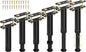 6 Pcs Adjustable Height Bed Support Legs 7.08-12.5 inch with Locking Ring, Bed Frame Center Support Legs for Bed Frame/Bed Center Slat/Furniture, Bed Legs Replacement Bed Slats Support Legs