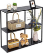 HDANI Console Table, Narrow Entryway Table, 3 Tier Metal Hallway Table, 9.8''Dx31.5''Wx29.7''H(Black)
