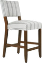 HomePop 24" Open Back Counter Stool|HomePop Home Décor|Fabric Chairs for Dining Room, Kitchen and Living Room - Black and White Stripe(Single Pack)