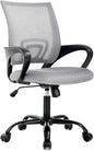 BestOffice Office Chair Ergonomic Cheap Desk Chair Mesh Computer Chair Lumbar Support Modern Executive Adjustable Stool Rolling Swivel Chair for Back Pain (Grey)