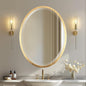 OVALCREST - Oval Wooden Beveled Wall Mirror for Home Decor, Bathroom, Vanity, Bedroom, Living Room, Hallway - London Style (Gold Leaf) 21.1 x 25.1