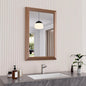 Amorho Bathroom Mirror, 20X30 Inch Wall Mirror, Walnut Wood Grain Metal Framed, Anti-Rust, Hang Horizontally/Vertically, Suitable for Bedroom, Farmhouse, Bathroom, Decorative