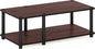 Furinno Just No Tools Dark Cherry Mid Television Stand with Black Tube