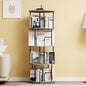 4 Tier Rotating Bookshelf, 360 Display Round Spinning Bookshelf Tower for Kids Room, Corner Shelf for Living Room, Office, Bedroom, Black