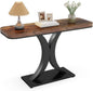 LITTLE TREE Industrial Entryway Console Table, Compact Foyer Hallway Accent Table for Small Space