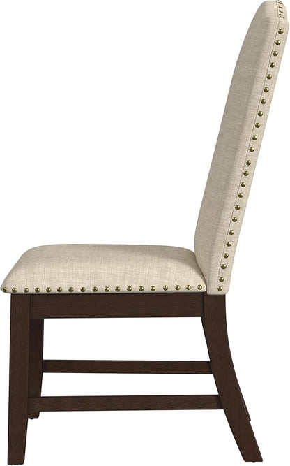 HomePop Scalloped Back Dining Chair - Beige Woven(Set of 2)