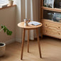 100% Solid Oak Small Tall Side Table, Mid Century Modern Coffee Table for Small Spaces, Living Room End Table with Stable Frame for Bedroom Couch, (Natural, 21.65" D x 21.65" W x 29.53" H)