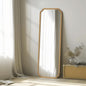 WallBeyond Full Length Mirror Wall Mounted 65"x22", Rustic Wooden Frame Floor Mirror, Large Full Body Mirror for Bedroom, Leaning or Hanging Against Wall (Naturl Solid Wood)