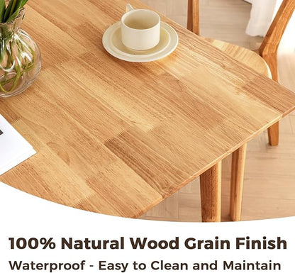 DELAVIN 29.5" Solid Wood Dining Table, Modern Small Dining Table, Square Farmhouse Kitchen Table, Cafe Table for Living Room Dining Room, Easy Assembly, Cherry