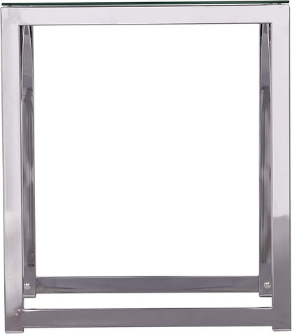 SEI Furniture Stevenly End Table, Chrome