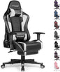 GTRACING Gaming Chair with Footrest Speakers Video Game Chair Bluetooth Music Heavy Duty Ergonomic Computer Office Desk Chair