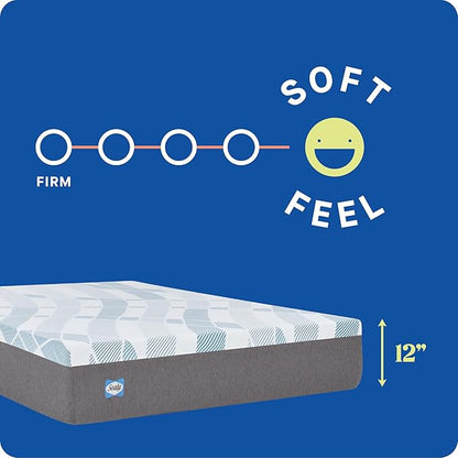 Sealy Dreamlife 12" Foam Mattress-in-a-Box, Twin XL, SealyComfort Gel Memory Foam, SealySupport Transition Foam, Surface-Guard Technology