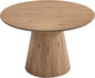 Wooden Kitchen Round Dining Table for 4-6, Round Kitchen Table with Circular Tabletop with Wood Pedestal Base, Rustic Farmhouse Furniture