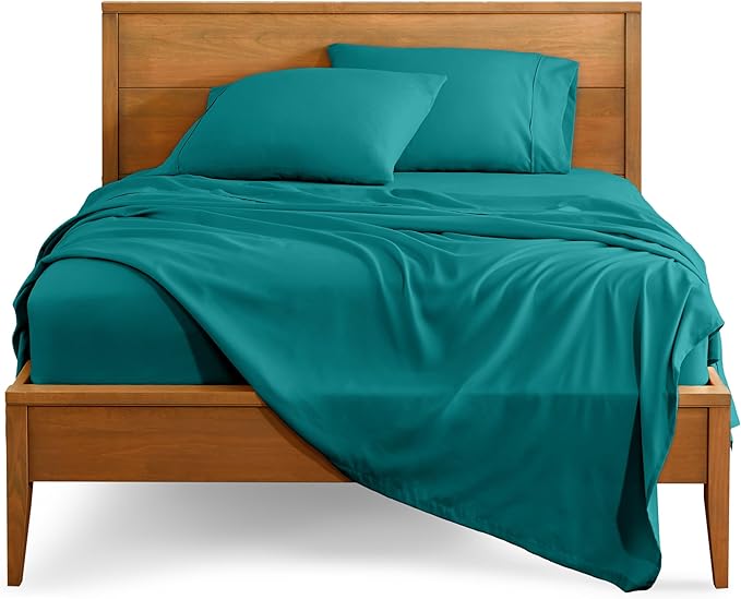 Bare Home Twin XL Sheet Set - College Dorm Size - Luxury 1800 Ultra-Soft Microfiber Twin Extra Long Bed Sheets - Deep Pockets - Easy Fit - Extra Soft - 3 Piece Set - Bed Sheets (Twin XL, Emerald)