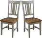 International Concepts San Remo Splatback Chair, Distressed Hickory/Stone