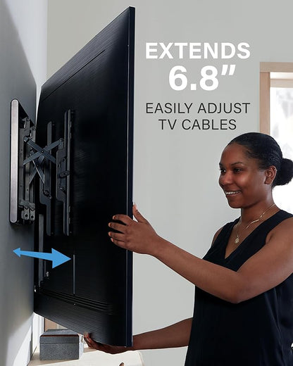 SANUS Tilting TV Wall Mount for 42" to 90" TVs - Universal Wall Mount TV Bracket w/ Low Profile & 12 degree Tilt - DIY Install w/ Included Hardware