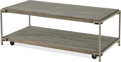 Roundhill Furniture Corbeta Living Room, Coffee Tables, Aged Graphite