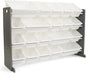 Humble Crew Extra-Large Toy Organizer with 20 Plastic Bins – Grey/White Storage Rack with 4-Tier Shelves, Anti-Tip Safety, for Kids’ Rooms, Playrooms, Nurseries & Classrooms