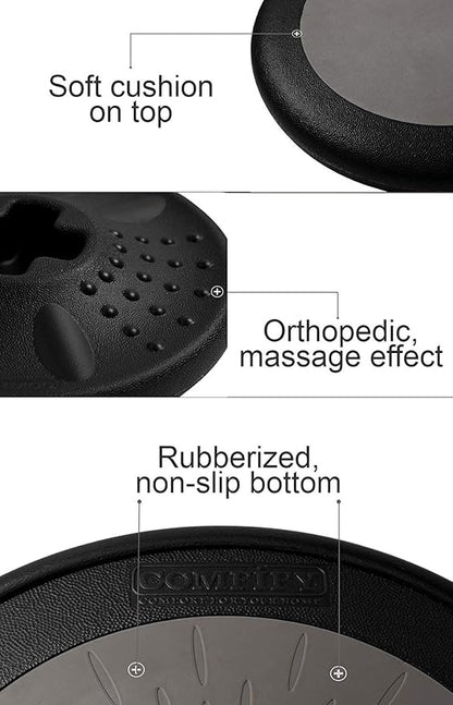 ActiveChairs Adjustable Wobble Stool, Flexible Classroom Seating, Improves Focus, Posture and Helps ADHD/ADD, Sensory Chair, Active Fidget Chairs Adjusts from 16.65" to 23.75" Ages 13-18 Black