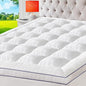 ELEMUSE Full Cooling Mattress Topper, Extra Thick 1300gsm Mattress Pad for Back Pain Relief, Plush 500TC Cotton Pillow Top with Deep Pocket, Overfilled with Mixed Advansa Down Alternative Filling