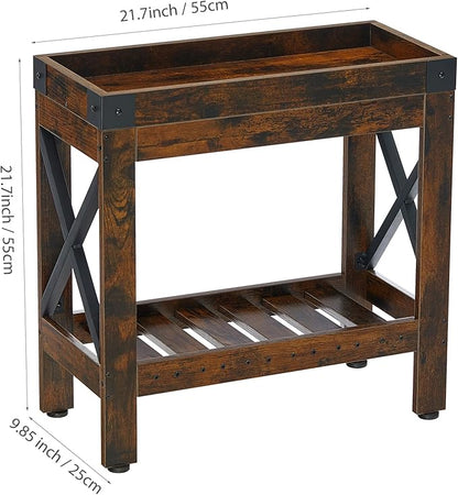Narrow Side Table, Slim End Table,Sofa Side Table, End Table Nightstand for Bedroom, Living Room, Small Spaces