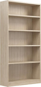 Bush Furniture Universal Tall 5 Shelf Bookcase in Natural Elm, Vertical Storage and Display Bookshelf for Home Office or Living Room Organization